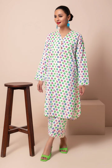 Khaadi J22114 White Summer Lawn 2022 Online Shopping